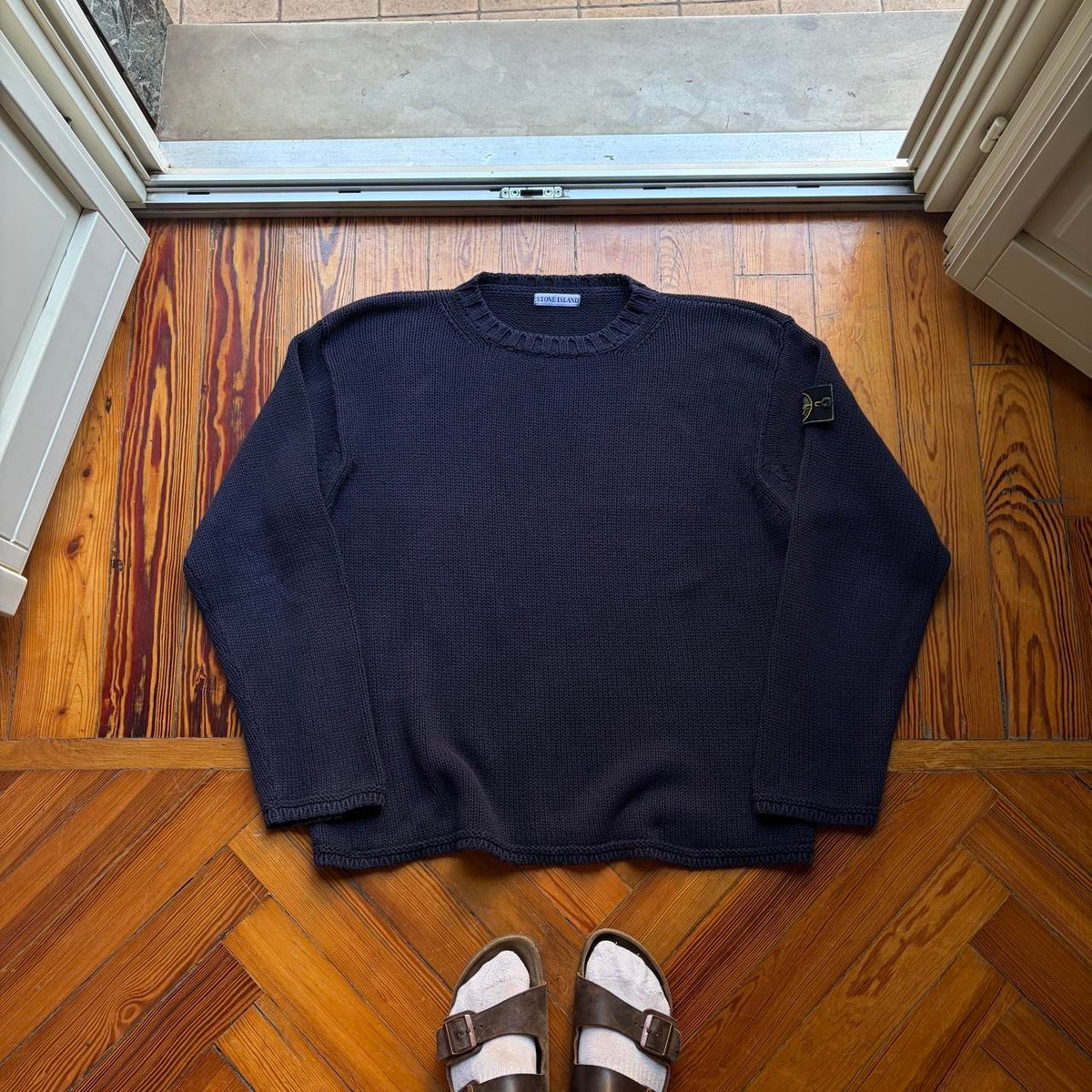 S/S 1999 Stone Island Knitted Jumper Navy XL