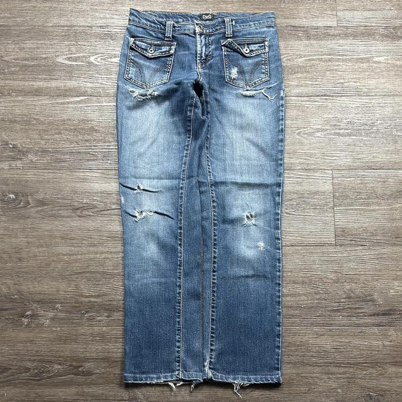 Vintage Dolce & Gabbana Distressed Jeans Blue Women's 28W 28L