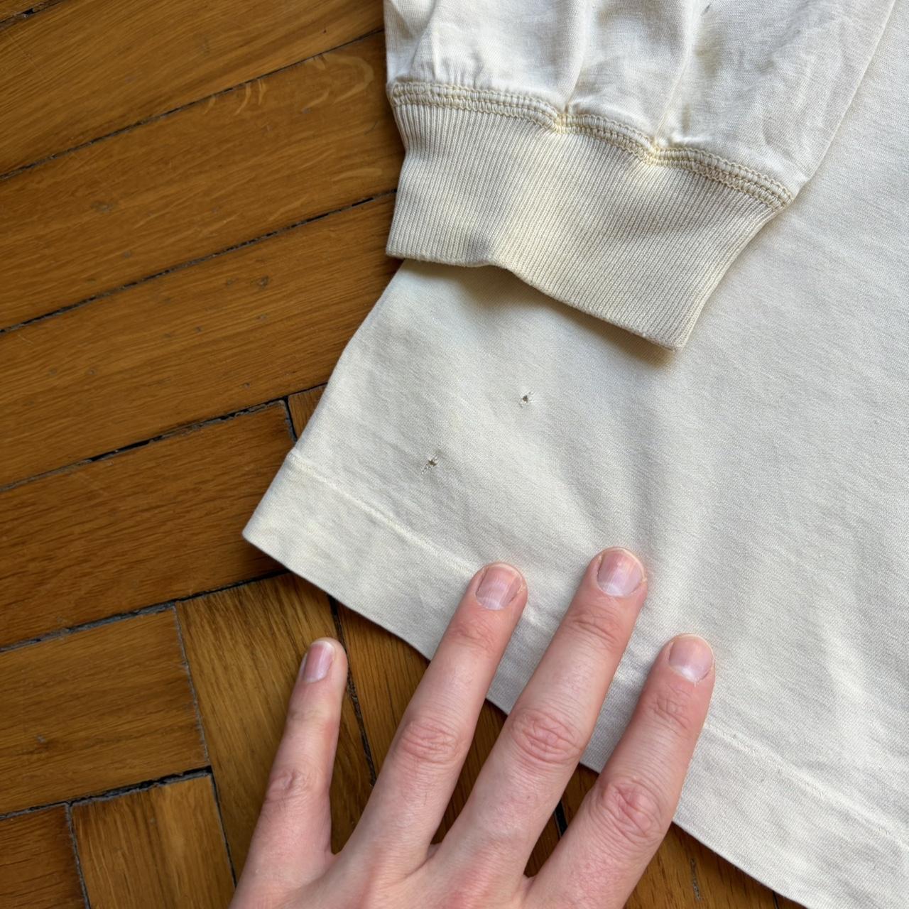 1980s CP Company LS Henley T Shirt Cream L
