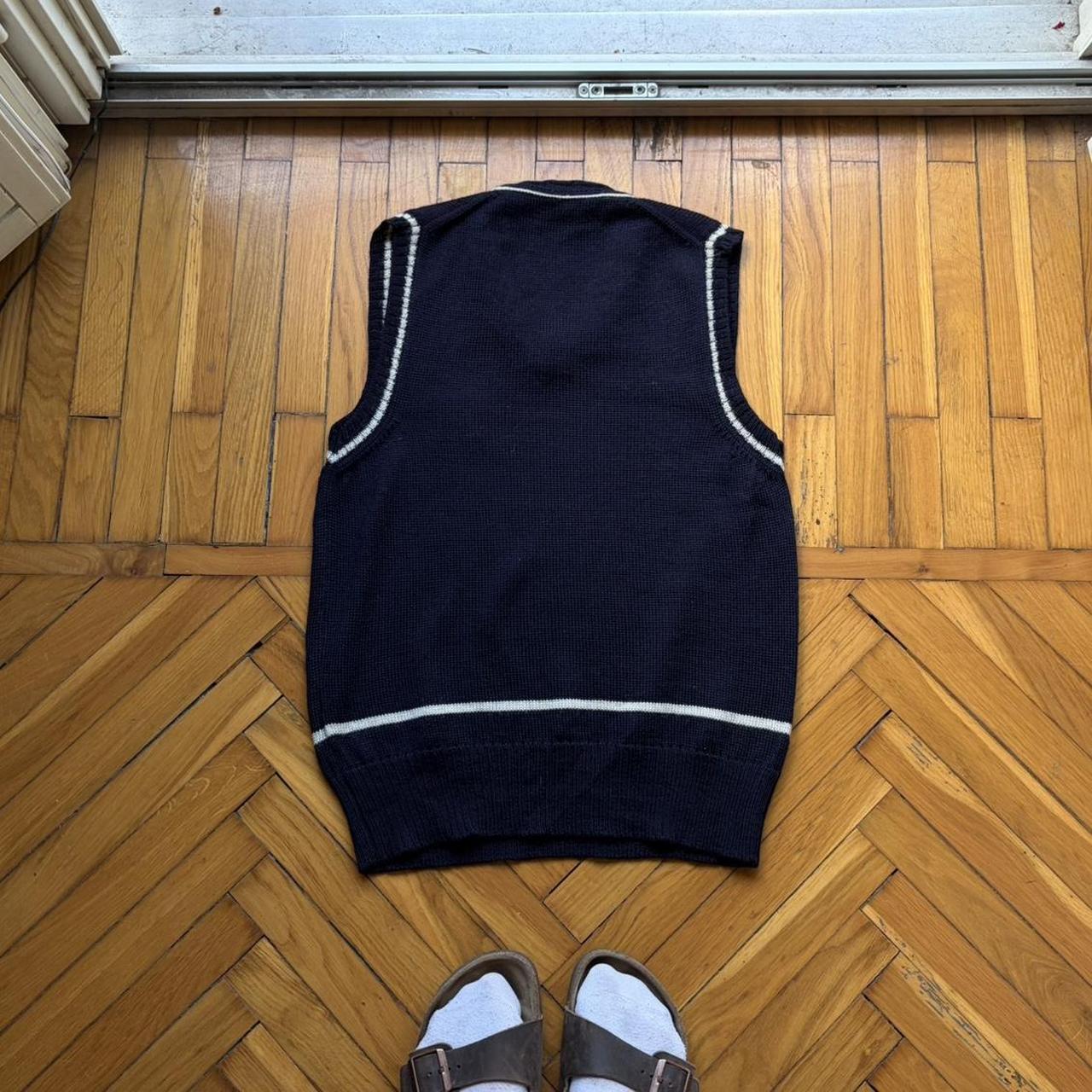 1980s Fila Knitted Vest Navy XS