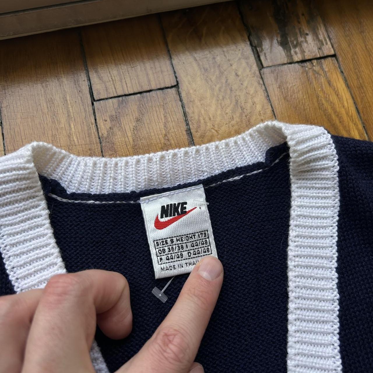 1990s Nike Tennis Court Knitted Vest Navy S