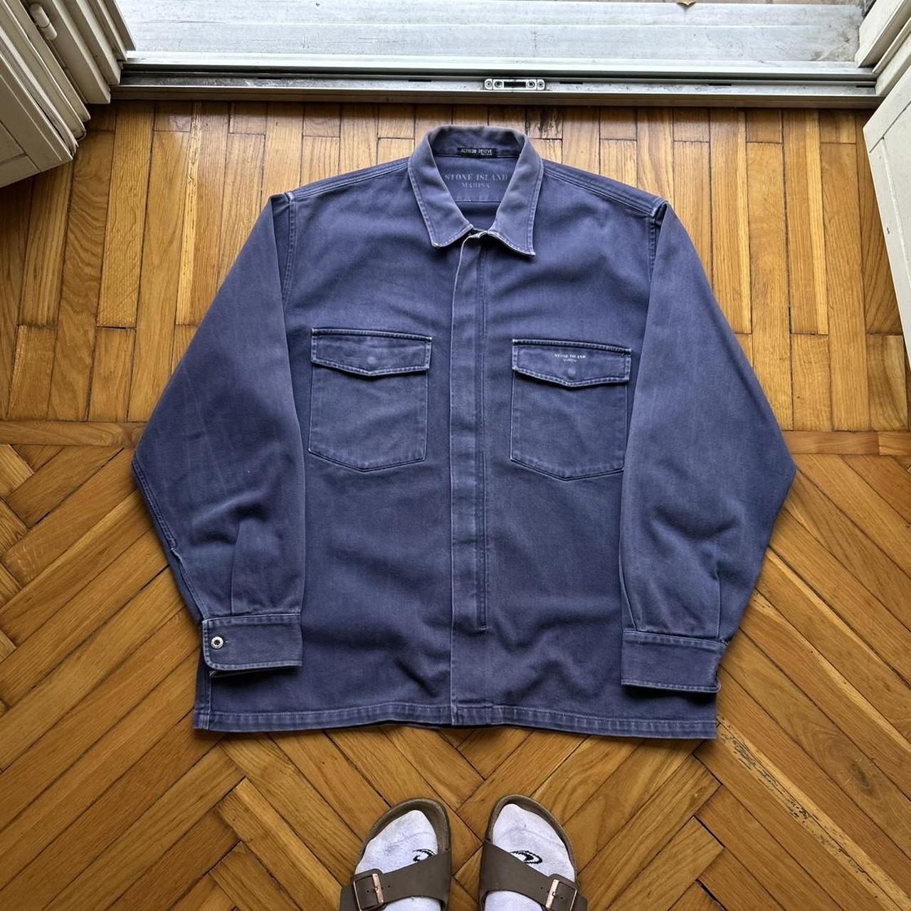 1992 Stone Island Marina Overshirt Navy XL