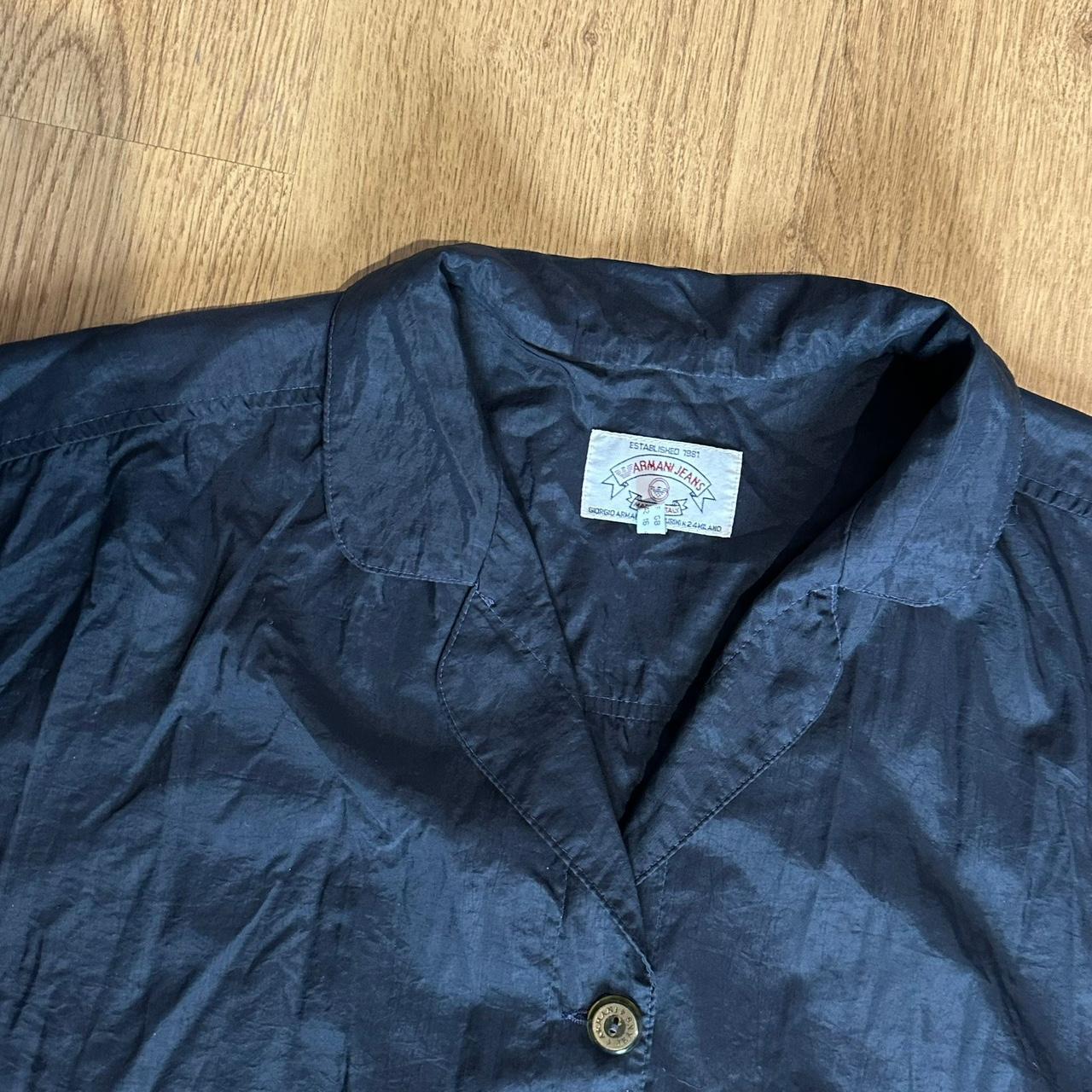1990s Armani Jeans Shirt Navy Women's XXL