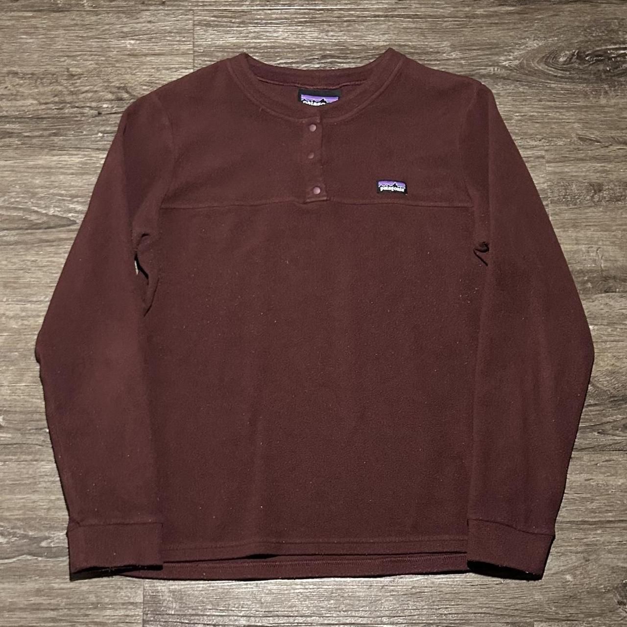 2000s Patagonia Fleece Sweatshirt Burgundy Women's M