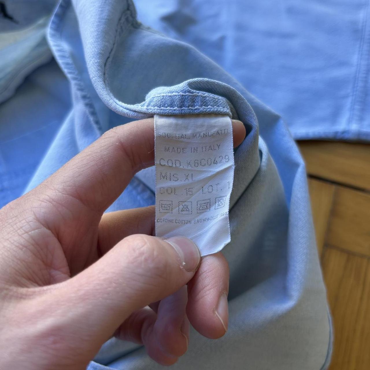 1980s Emporio Armani Denim Shirt Blue XL