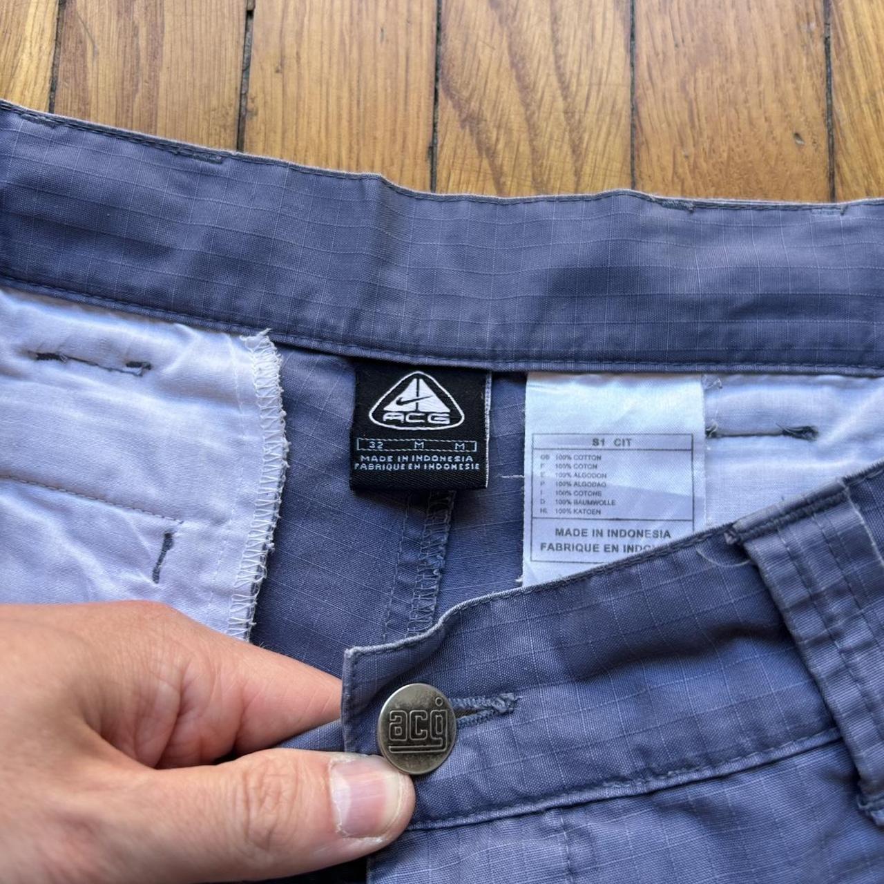 1990s Nike ACG Cargo Shorts Blue 34W