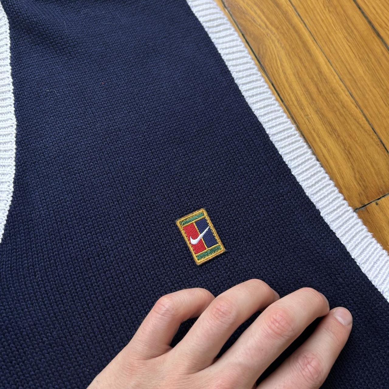 1990s Nike Tennis Court Knitted Vest Navy S