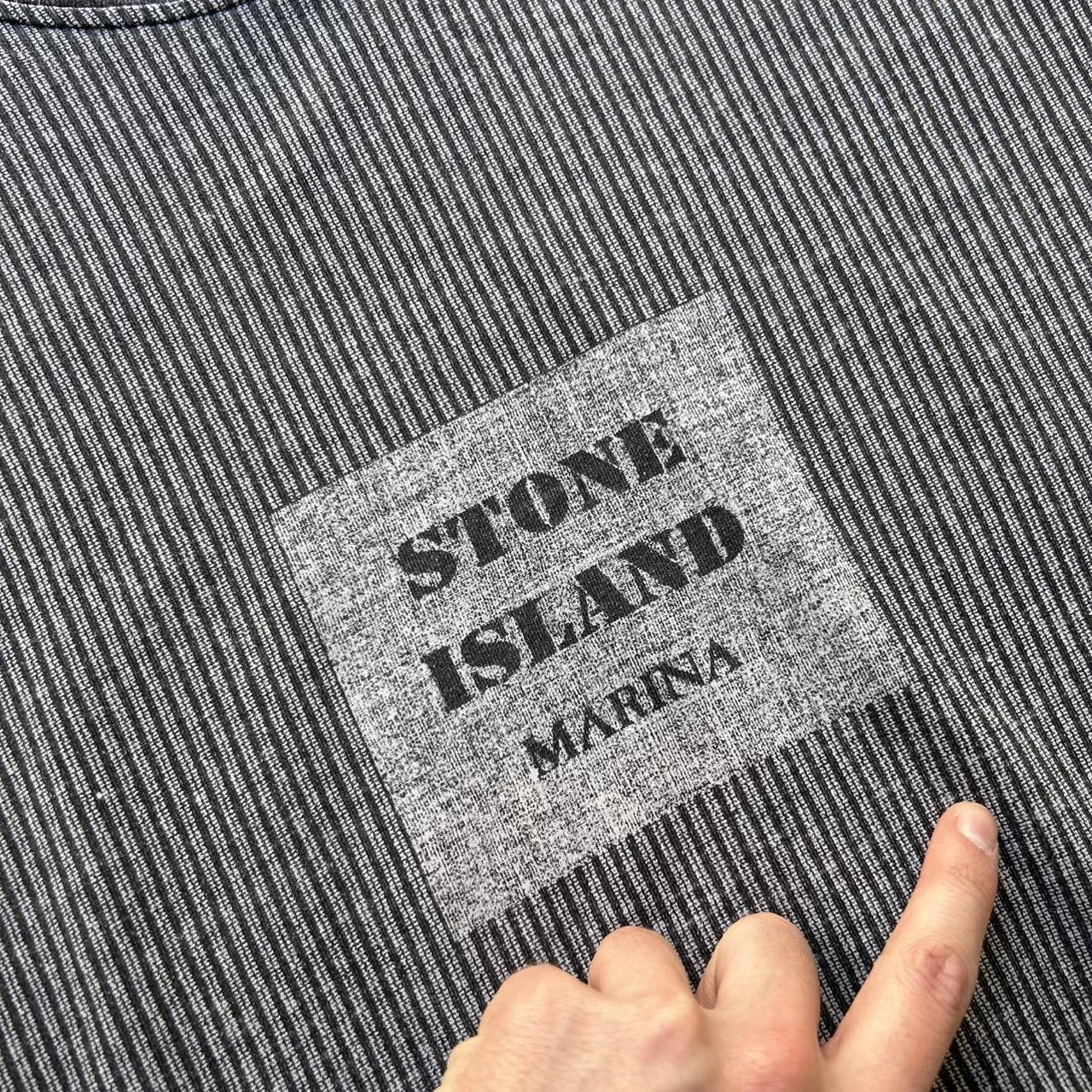 1990s Stone Island Marina Striped T Shirt XXL
