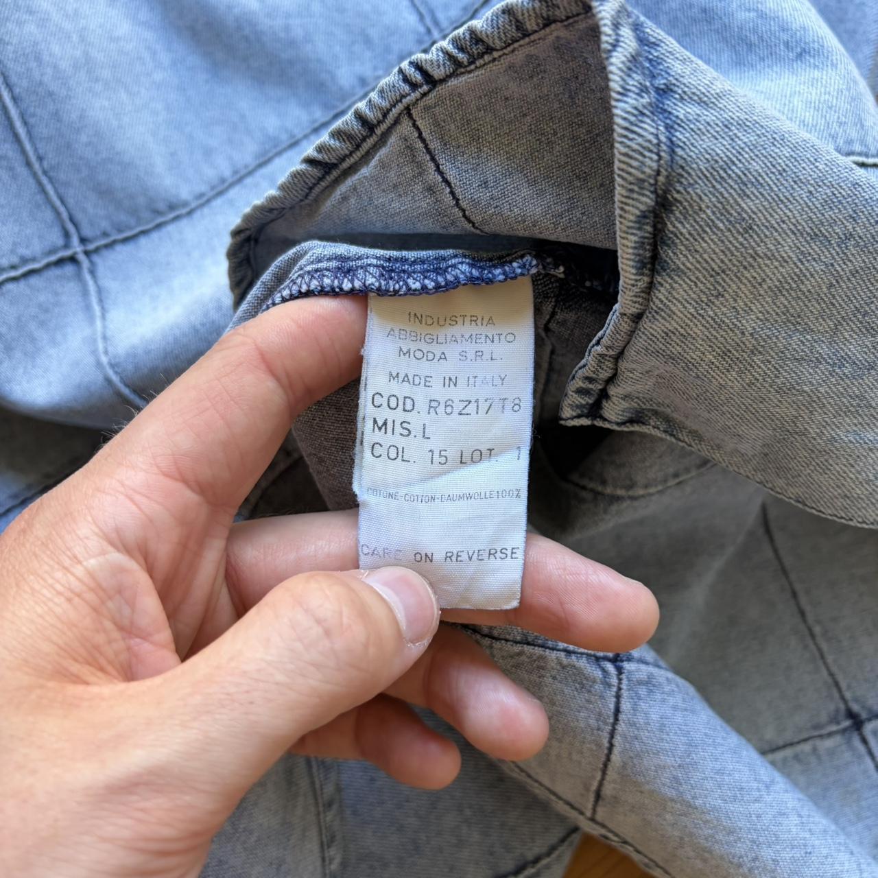 1990s Armani Jeans Denim Shirt Blue XL