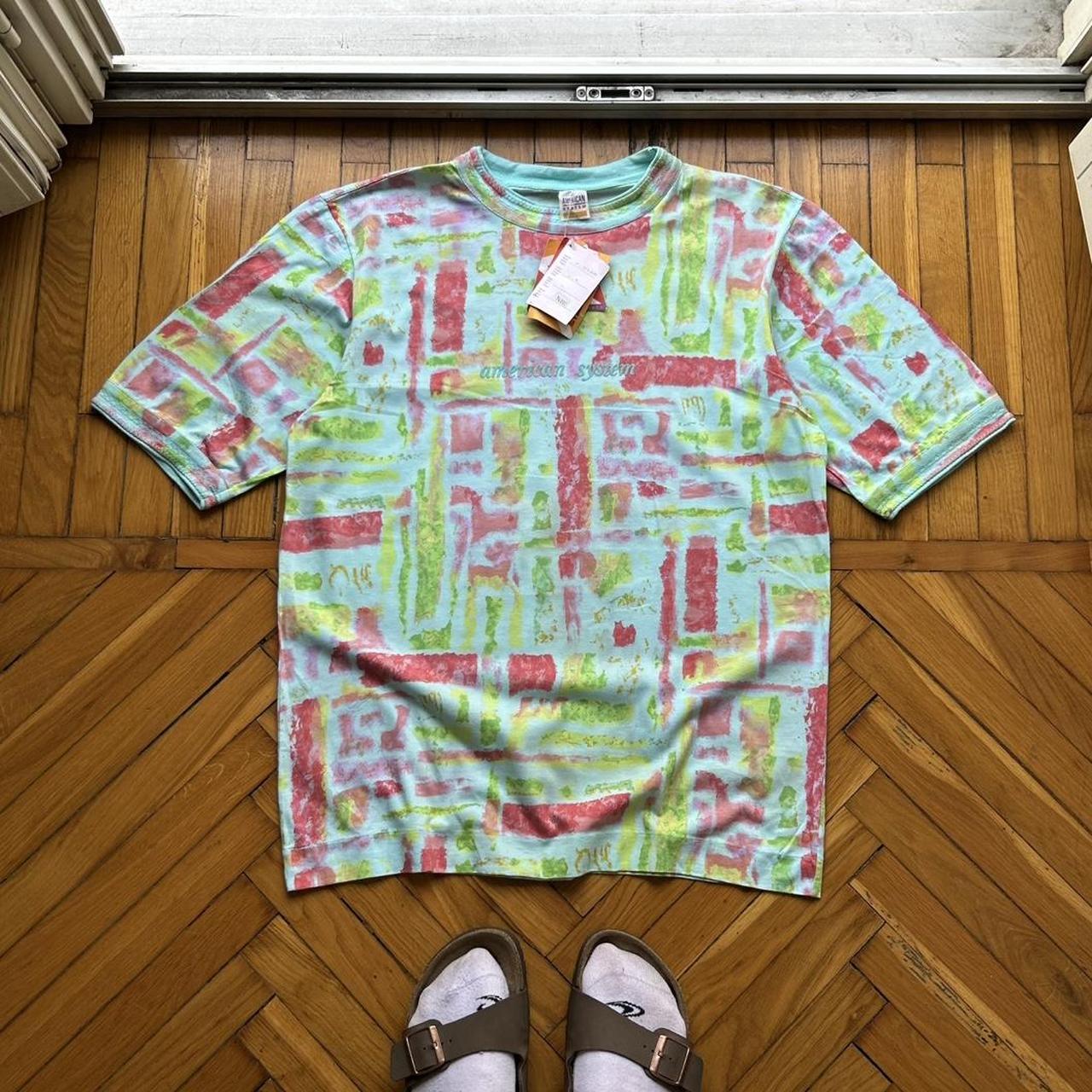 1990s American System Pattern T Shirt BNWT M