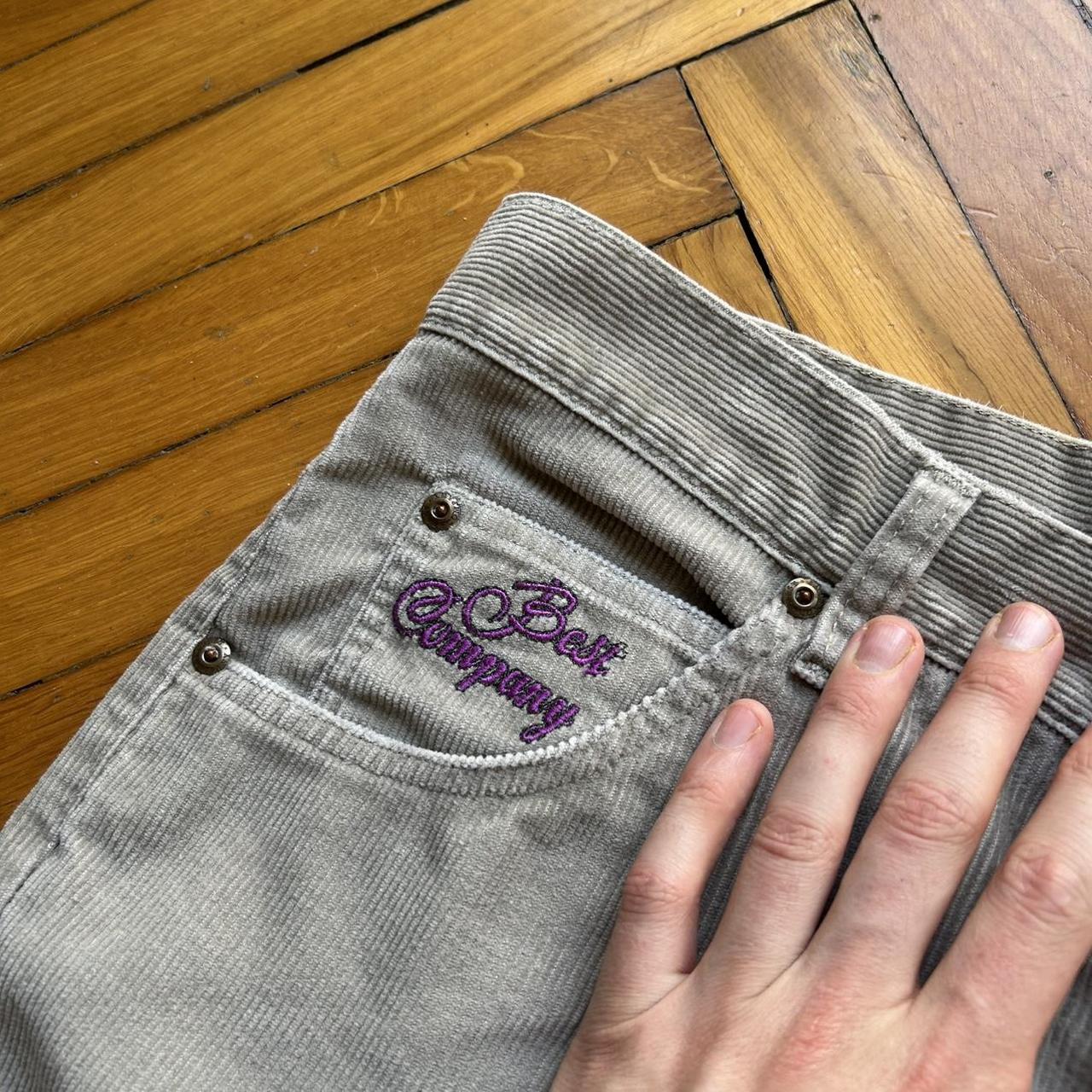 1980s Best Company Corduroy Trousers Grey 32W 30L