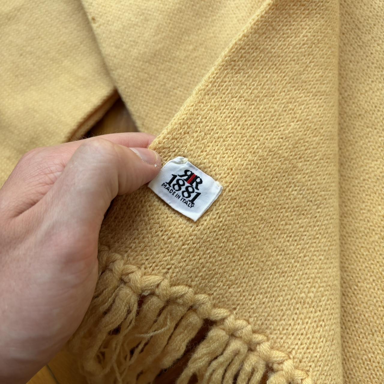 1980s Cerruti 1881 Knitted Scarf Yellow OS