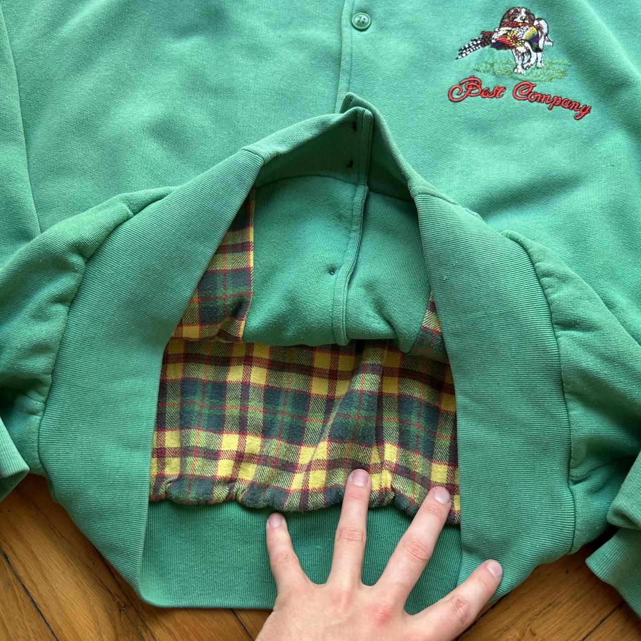 1980s Best Company Cardigan Green XL