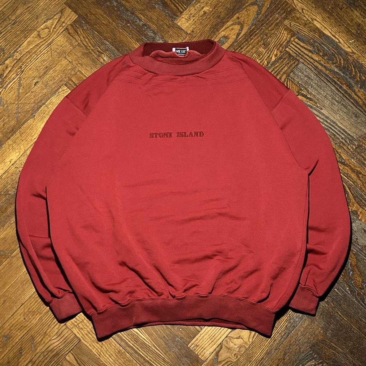 1980s Stone Island Sweatshirt Red XL