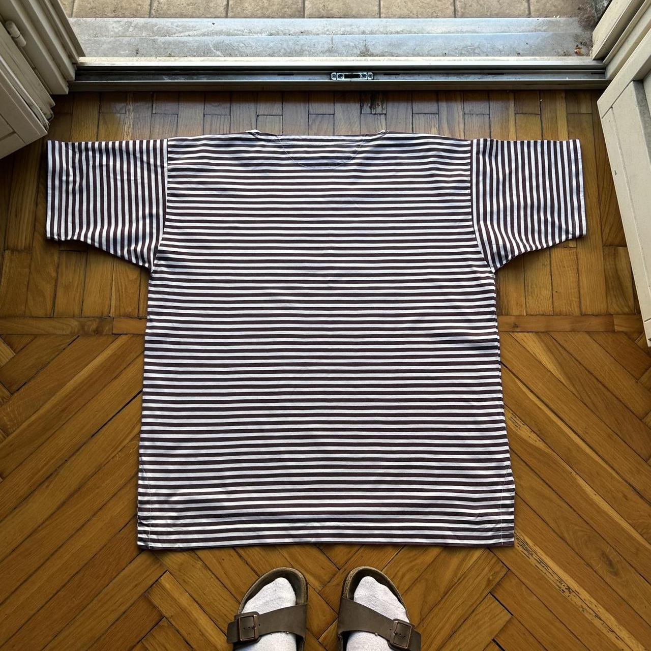 1980s Stone Island Mako Cotton Striped T Shirt XXL