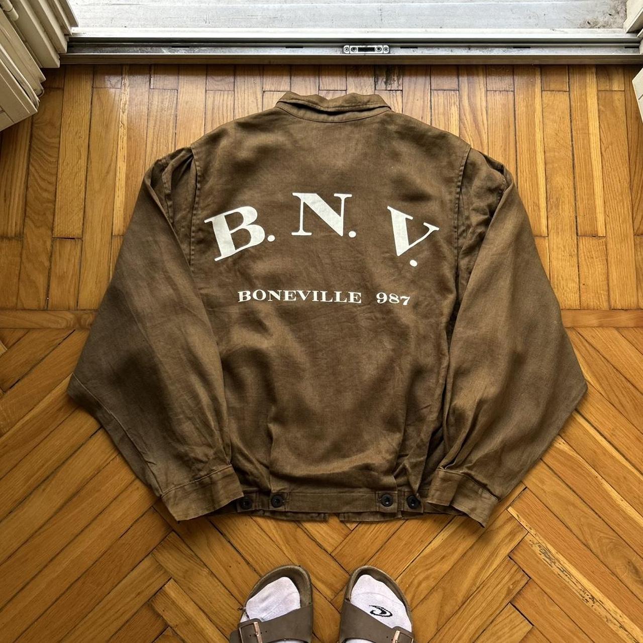 1987 Boneville Hemp Bomber Jacket Brown L