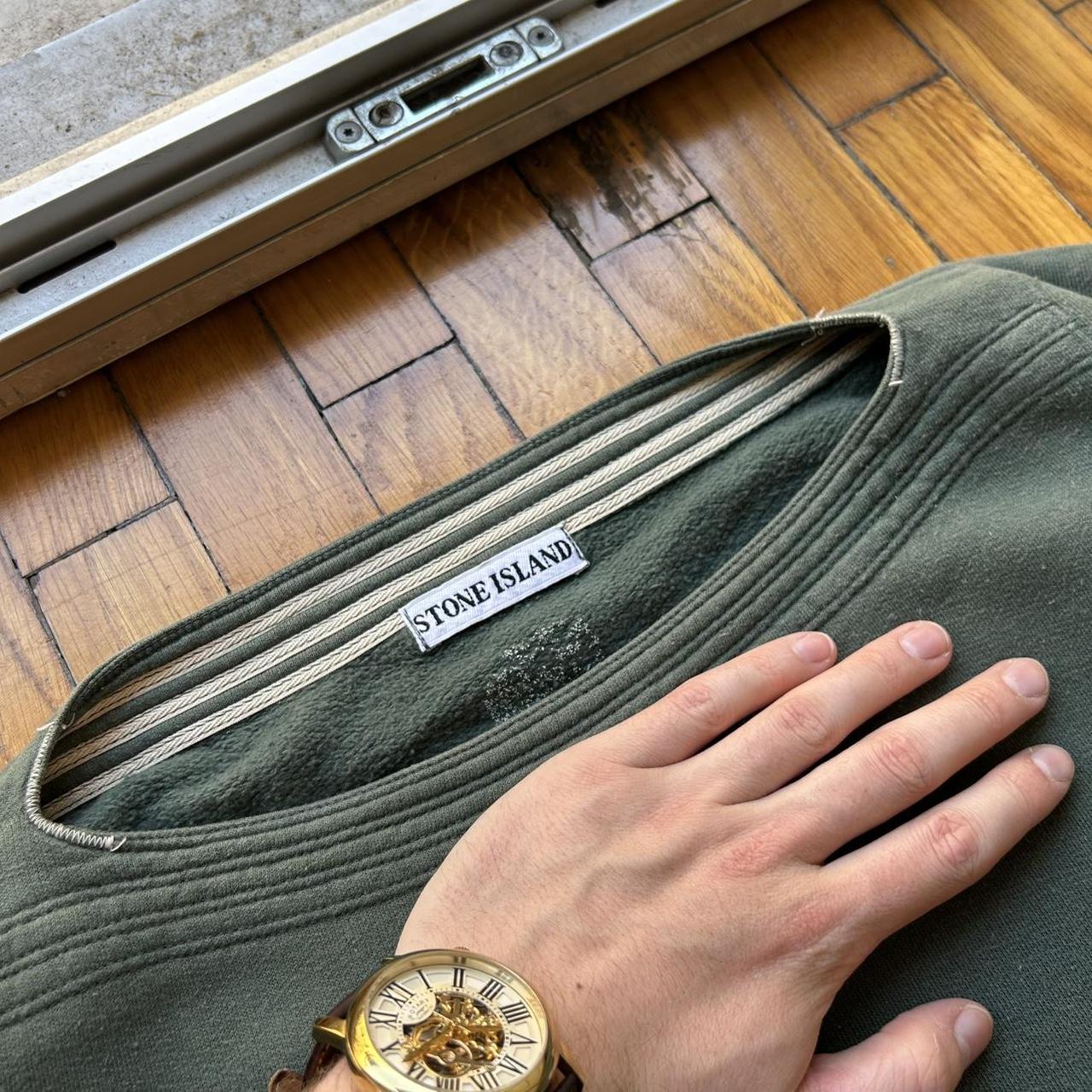 1980s Stone Island Compass Sweatshirt Khaki XL