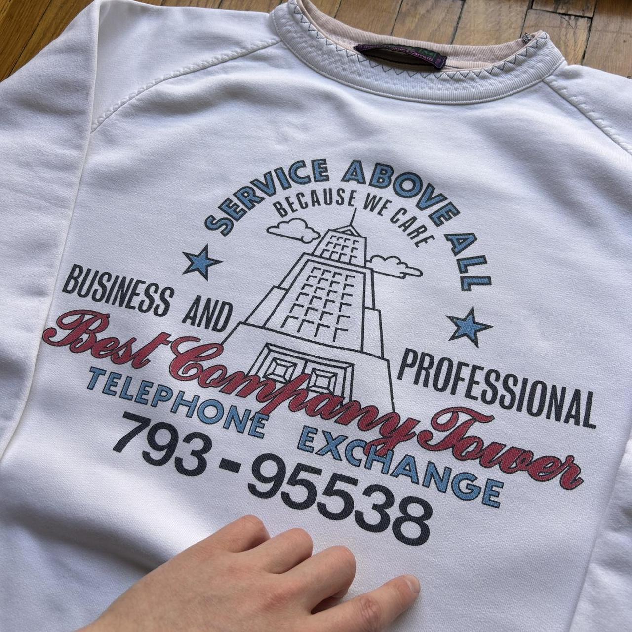 1990s Best Company Graphic Sweatshirt White M