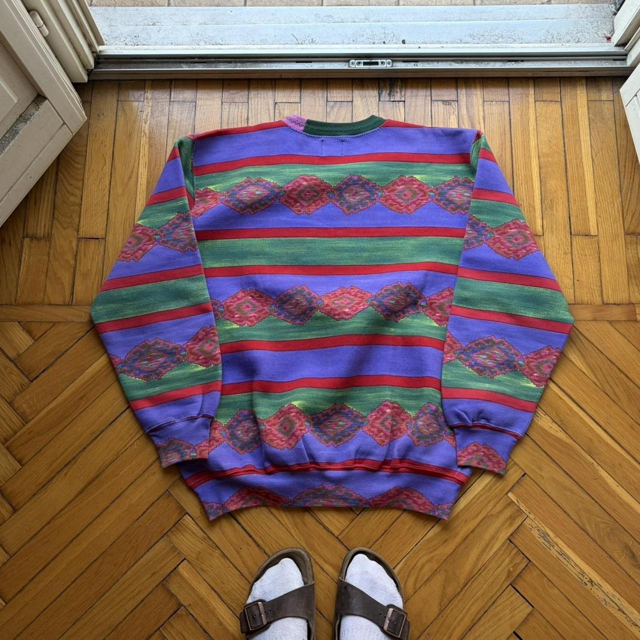 1990s Best Company Pattern Sweatshirt XL