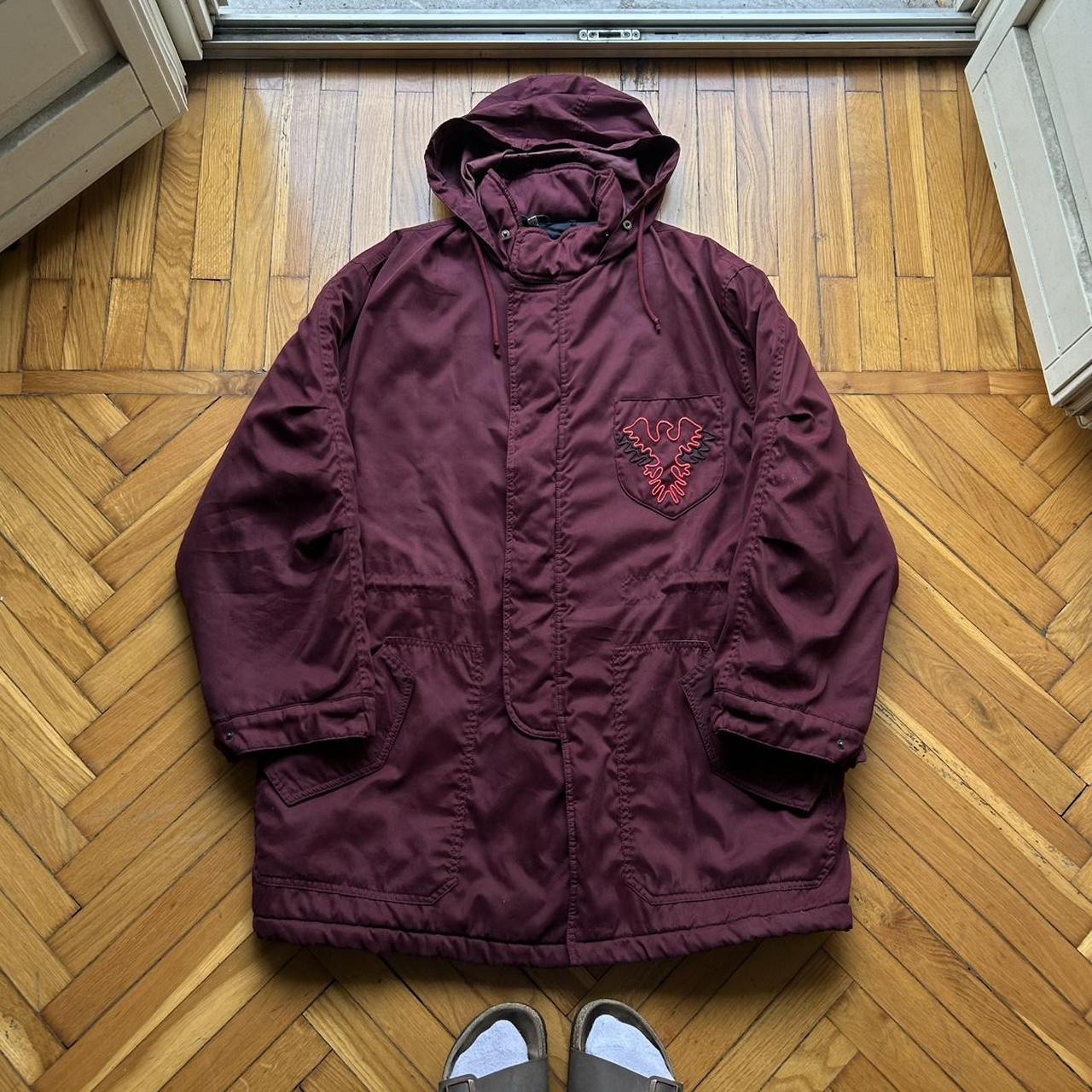 1990s Armani Jeans Quilted Parka Jacket XL