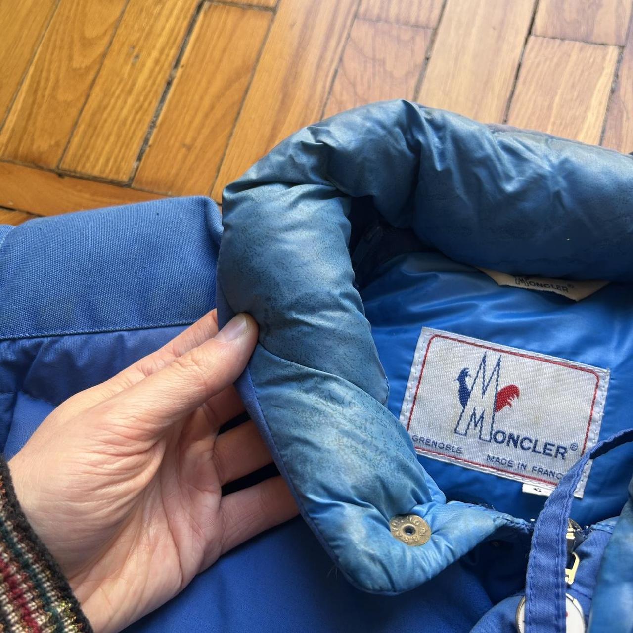 1980s Moncler Grenoble Down Jacket Blue XL