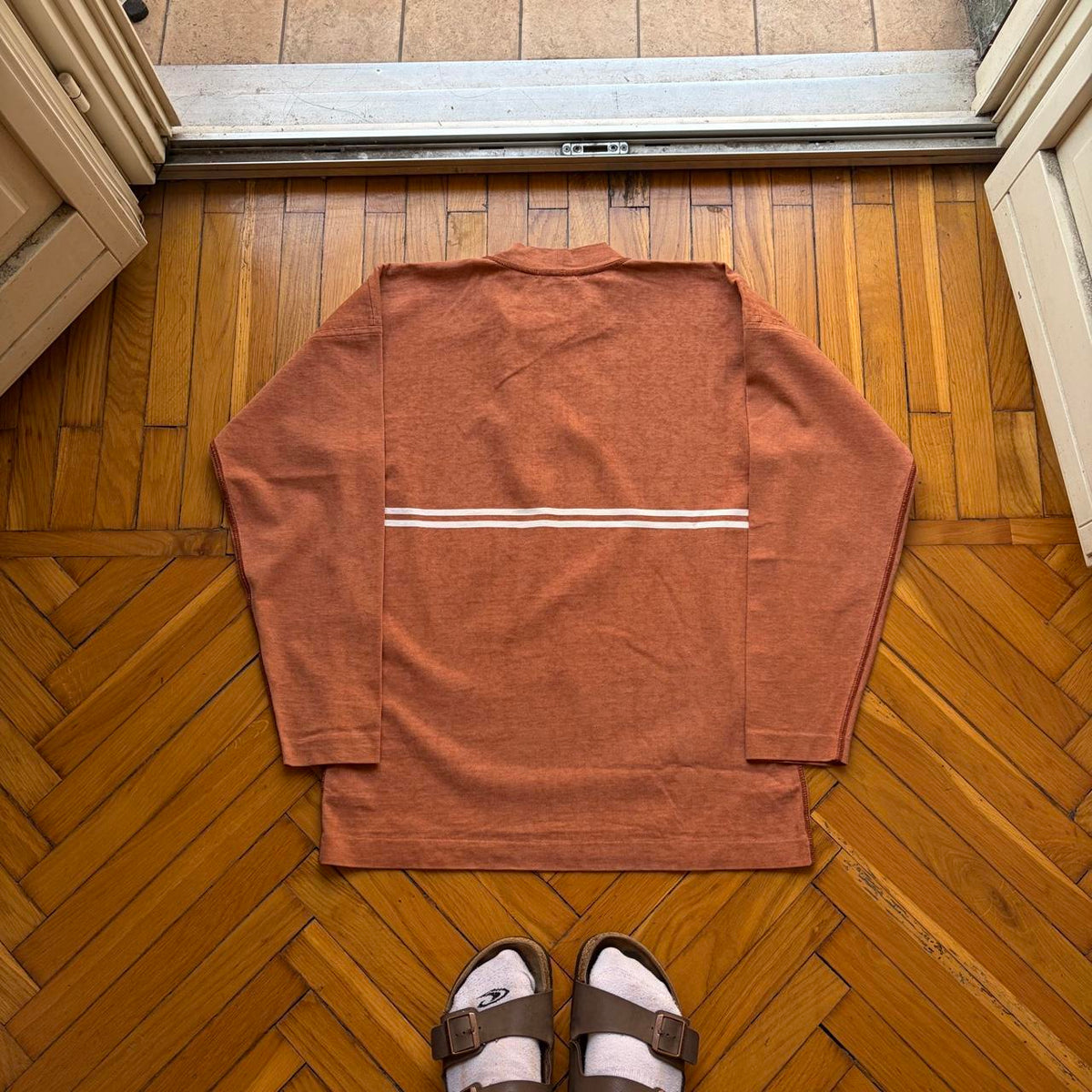 1980s Stone Island LS T Shirt Orange M