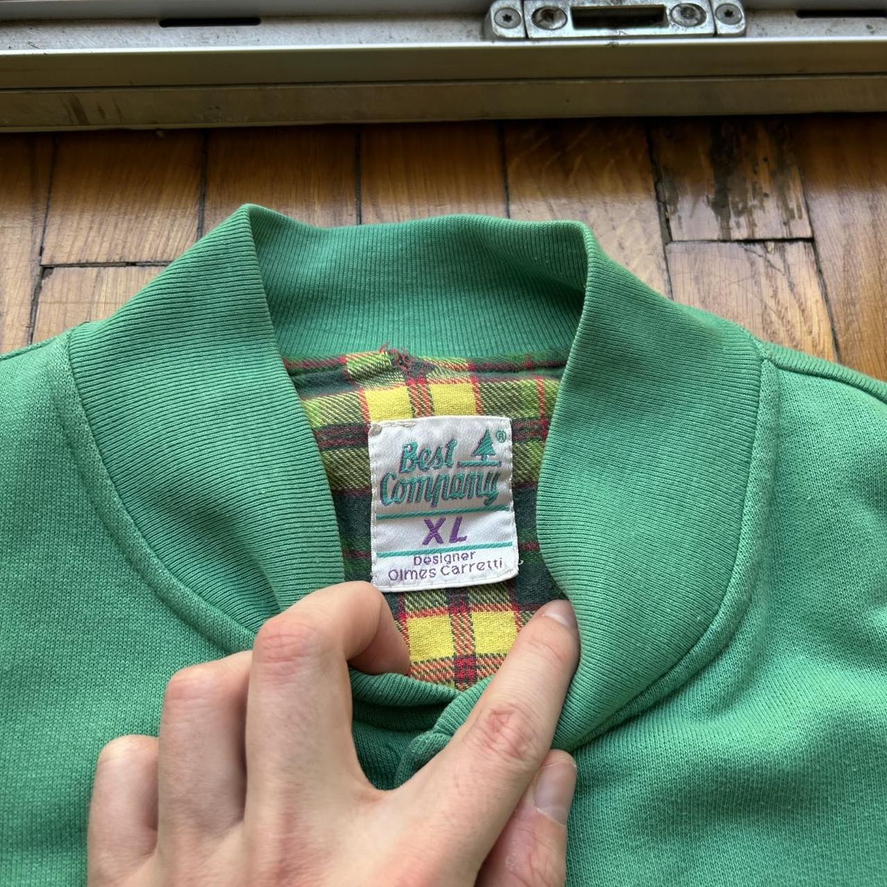 1980s Best Company Cardigan Green XL