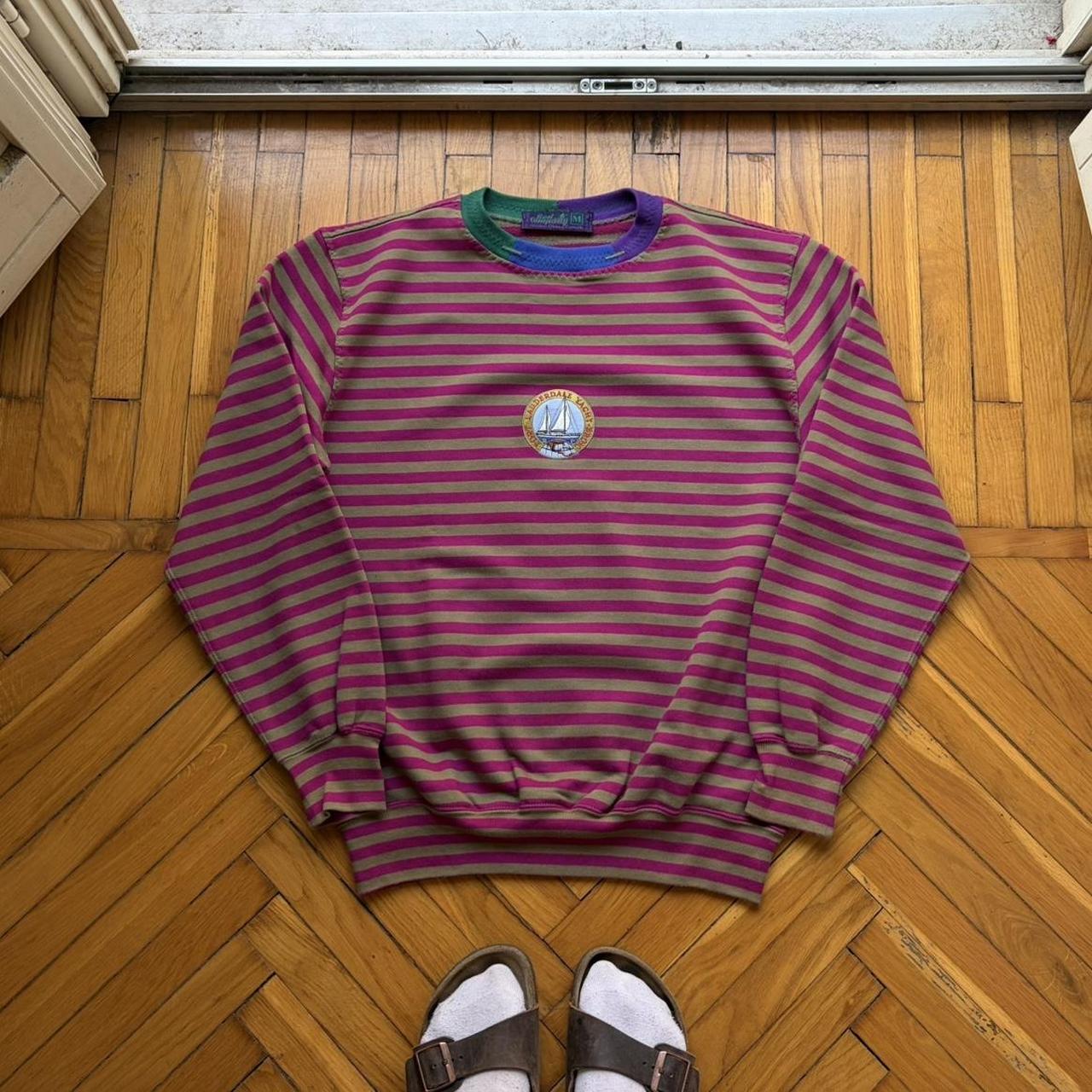 1990s Best Company Striped Sweatshirt M
