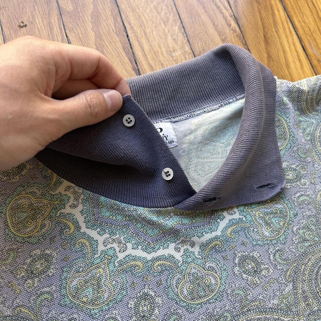 1980s CP Company Paisley Polo Shirt L