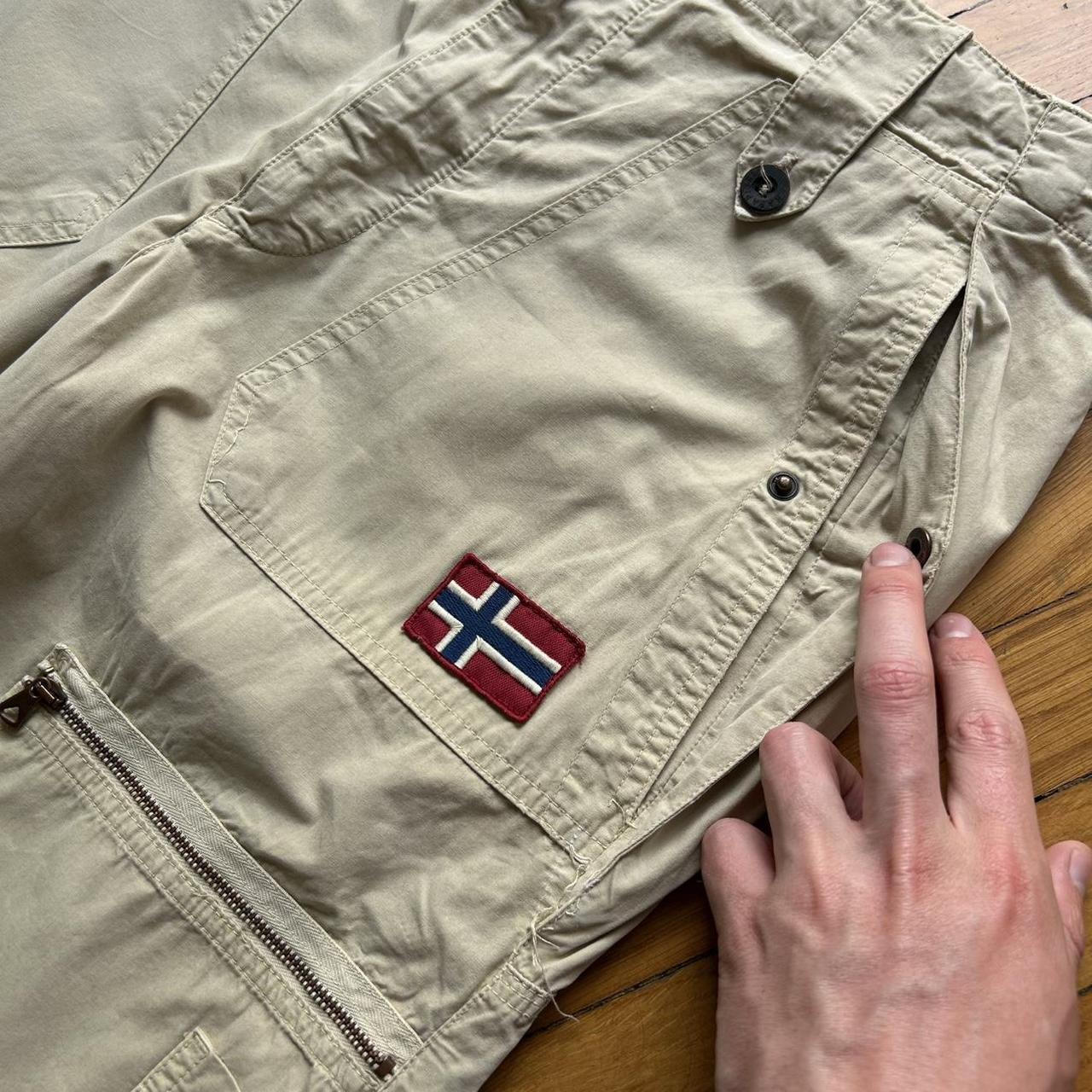2000s Napapijri Cargo Trousers Beige 34W 30L