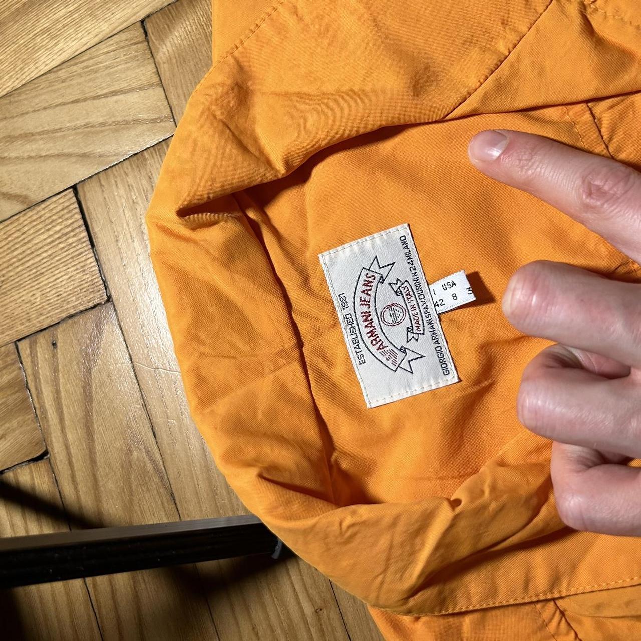 1990s Armani Jeans Jacket Orange Women's XL