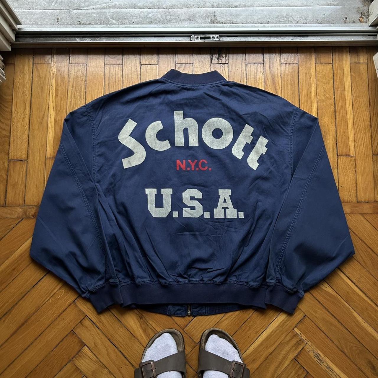 1990s Schott Bomber Jacket Navy L