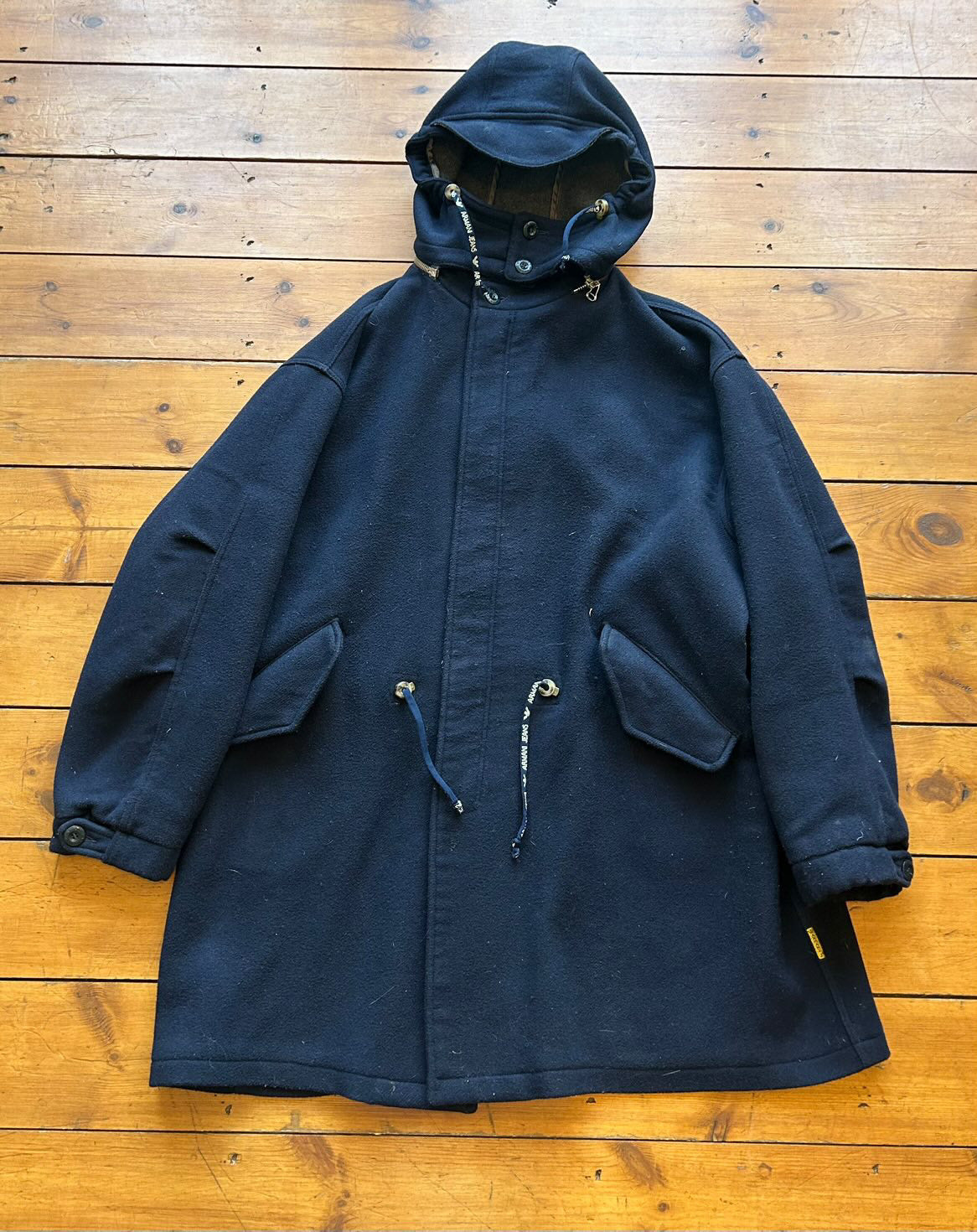 1990s Armani Jeans Trench Navy 54