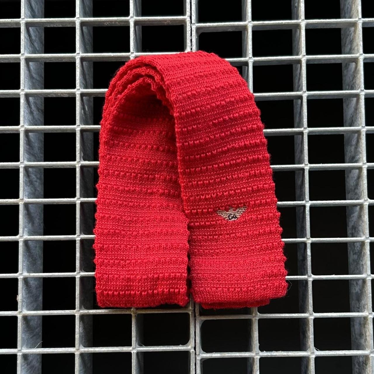 1980s Giorgio Armani Tie Red