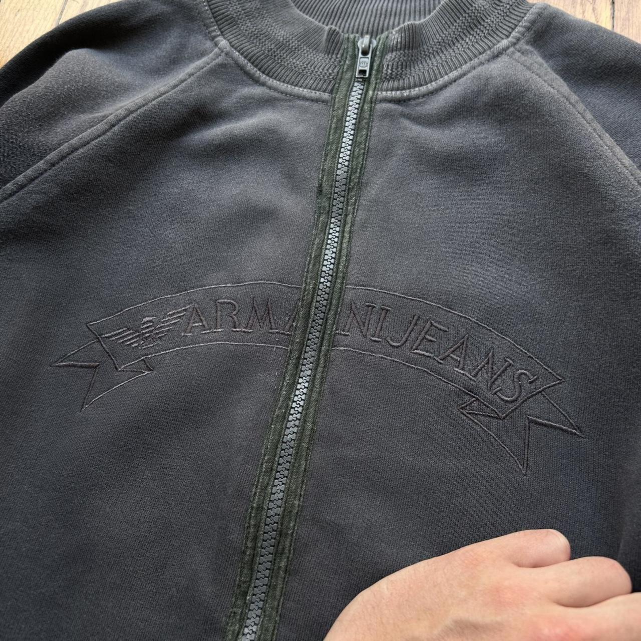 1990s Armani Jeans Full Zip Sweatshirt S