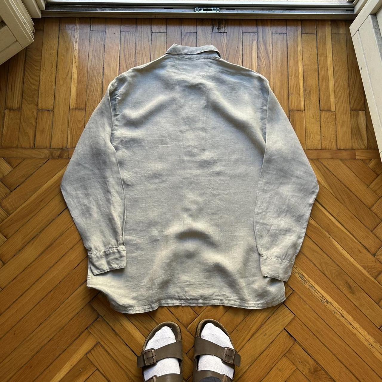 1995 Stone Island Marina Linen Shirt Grey L