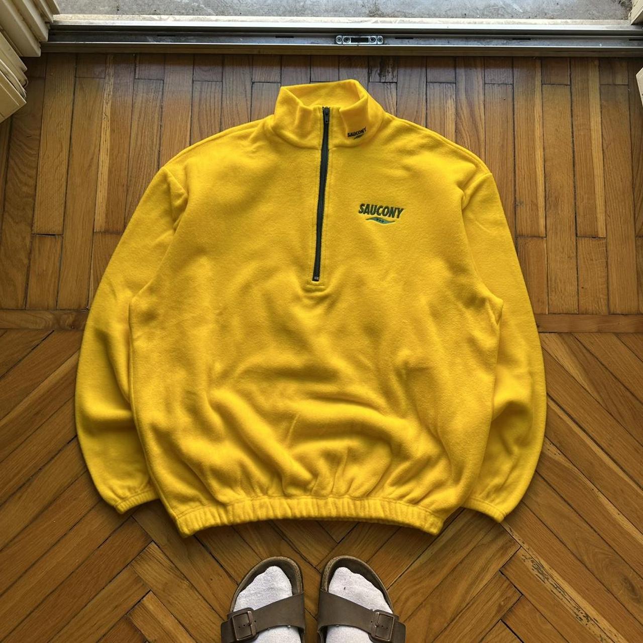 1990s Saucony Q Zip Fleece Yellow M