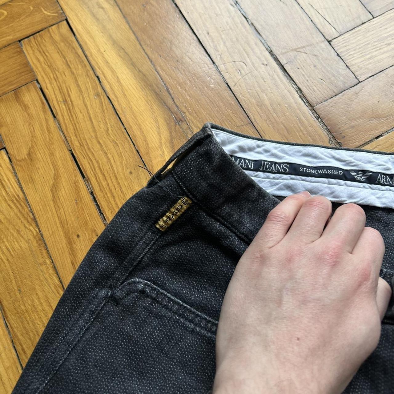 1990s Armani Jeans Trousers Black 38W 34L