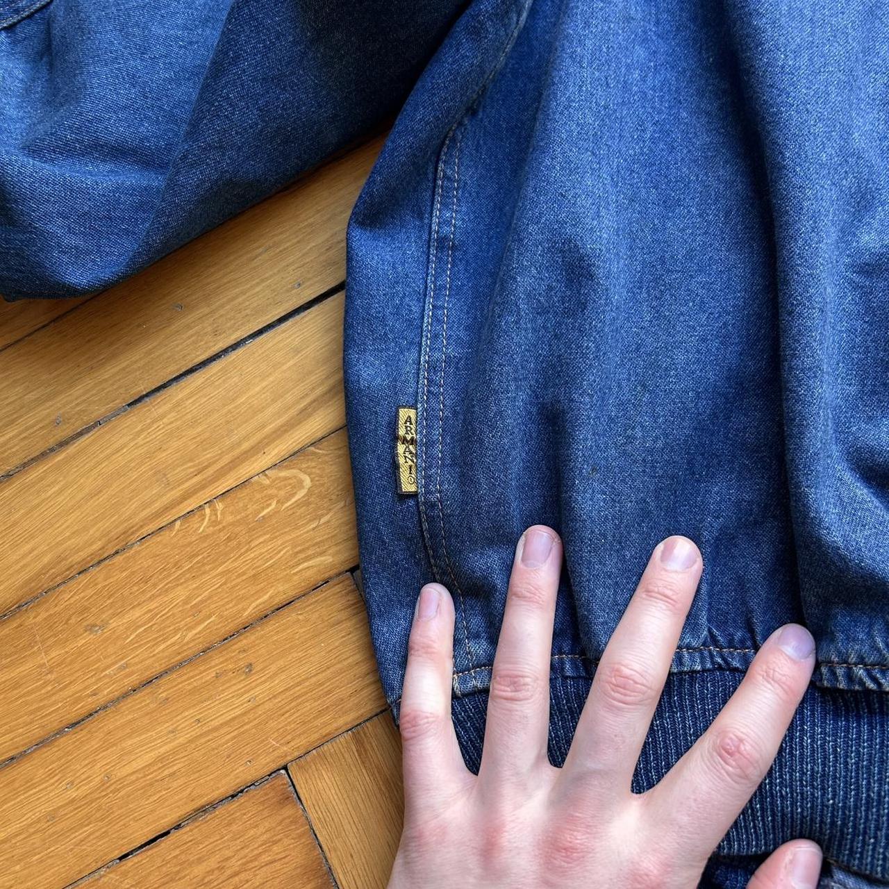 1980s Emporio Armani Denim Bomber Jacket XL