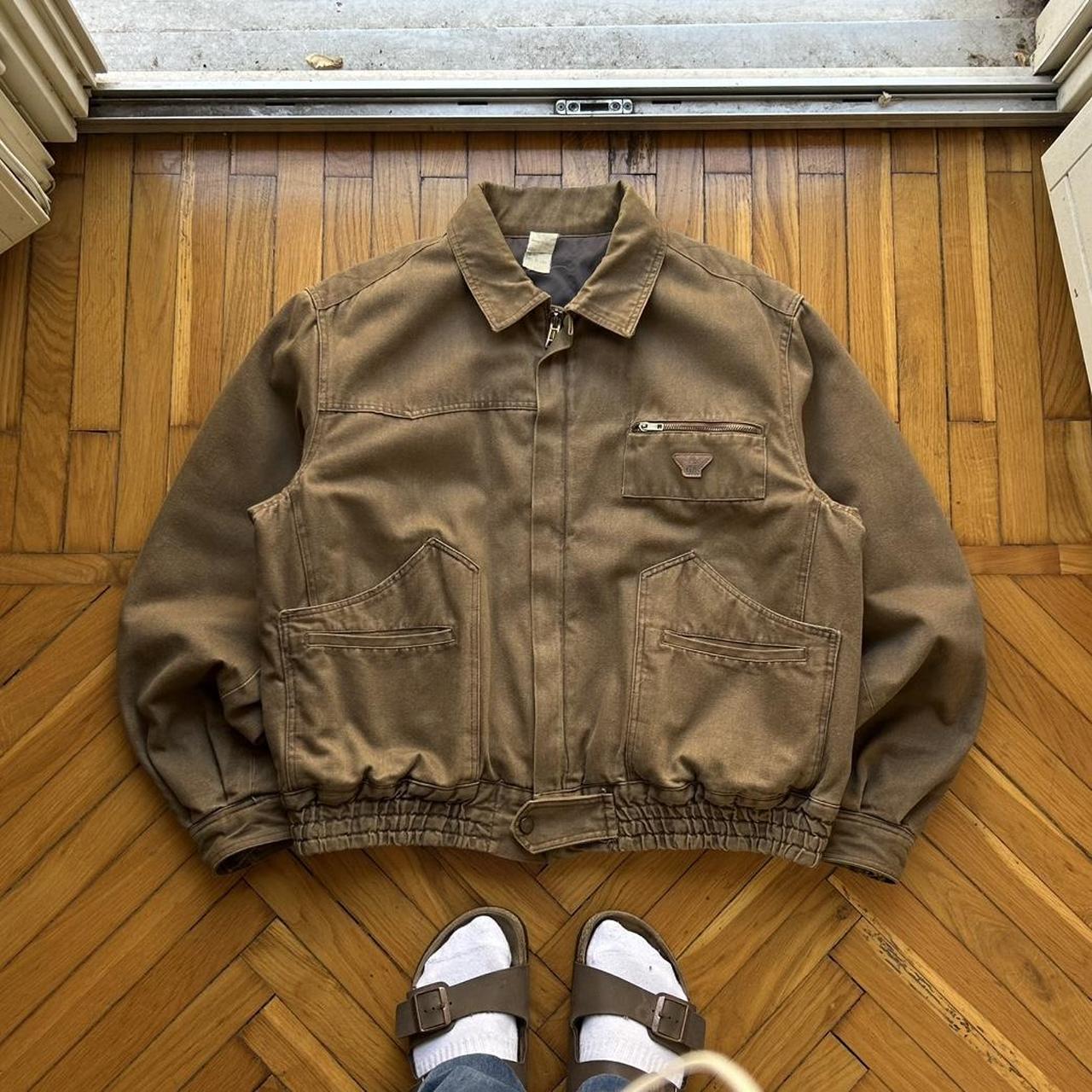 1980s Giorgio Armani Bomber Jacket Brown L