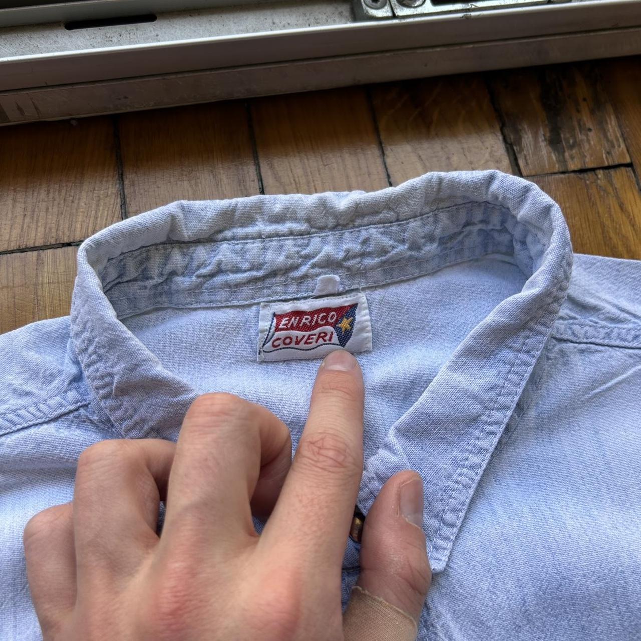 1990s Enrico Coveri Denim Shirt Blue L