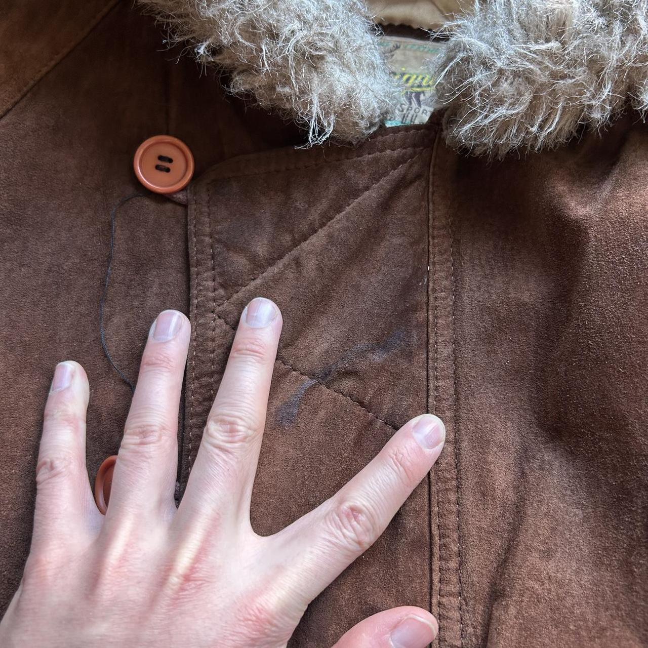 1990s Chevignon Suede Jacket Brown XL