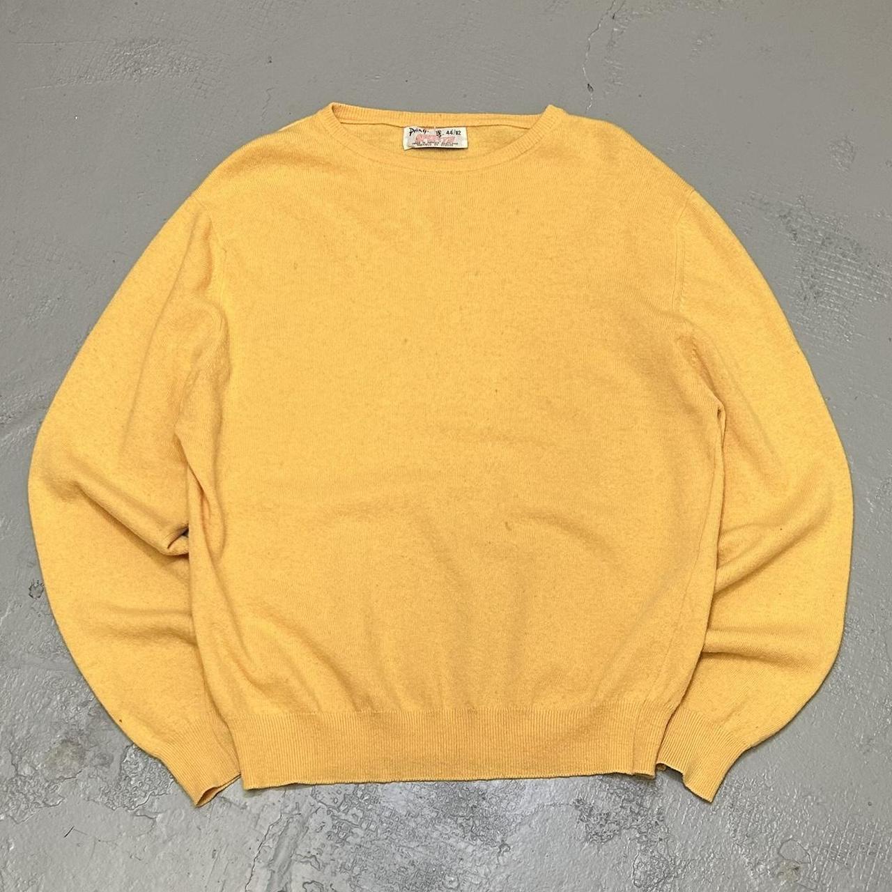 1990s Pringle Knitted Jumper Yellow M
