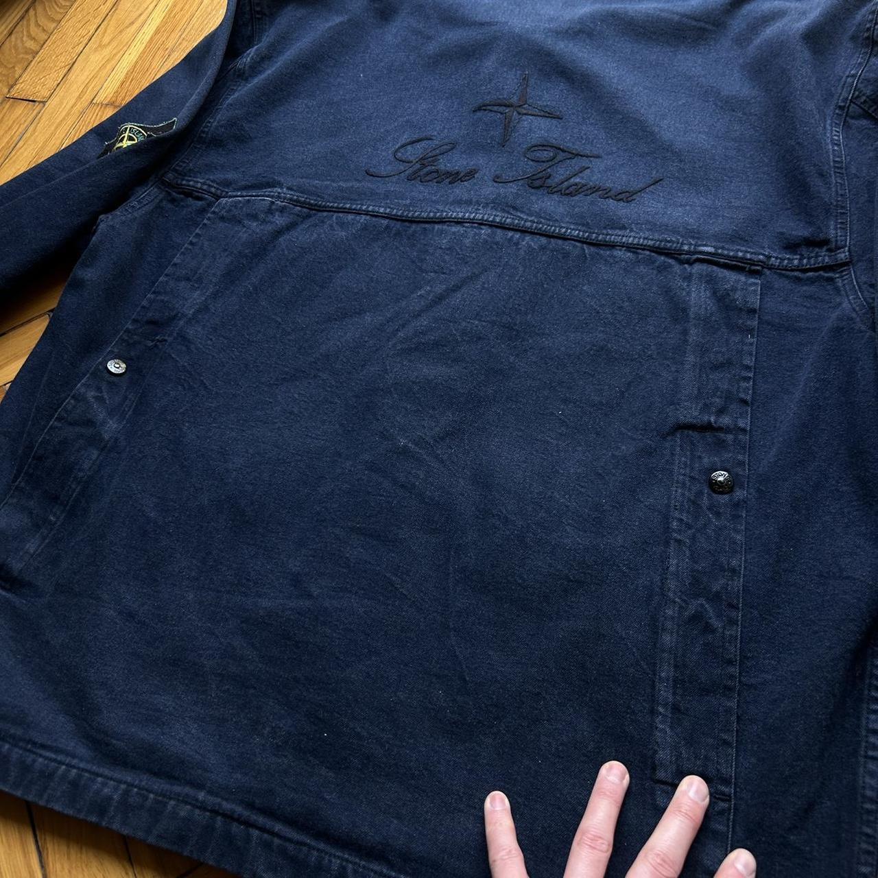 1987 Stone Island Script Carpenter Jacket Navy XL