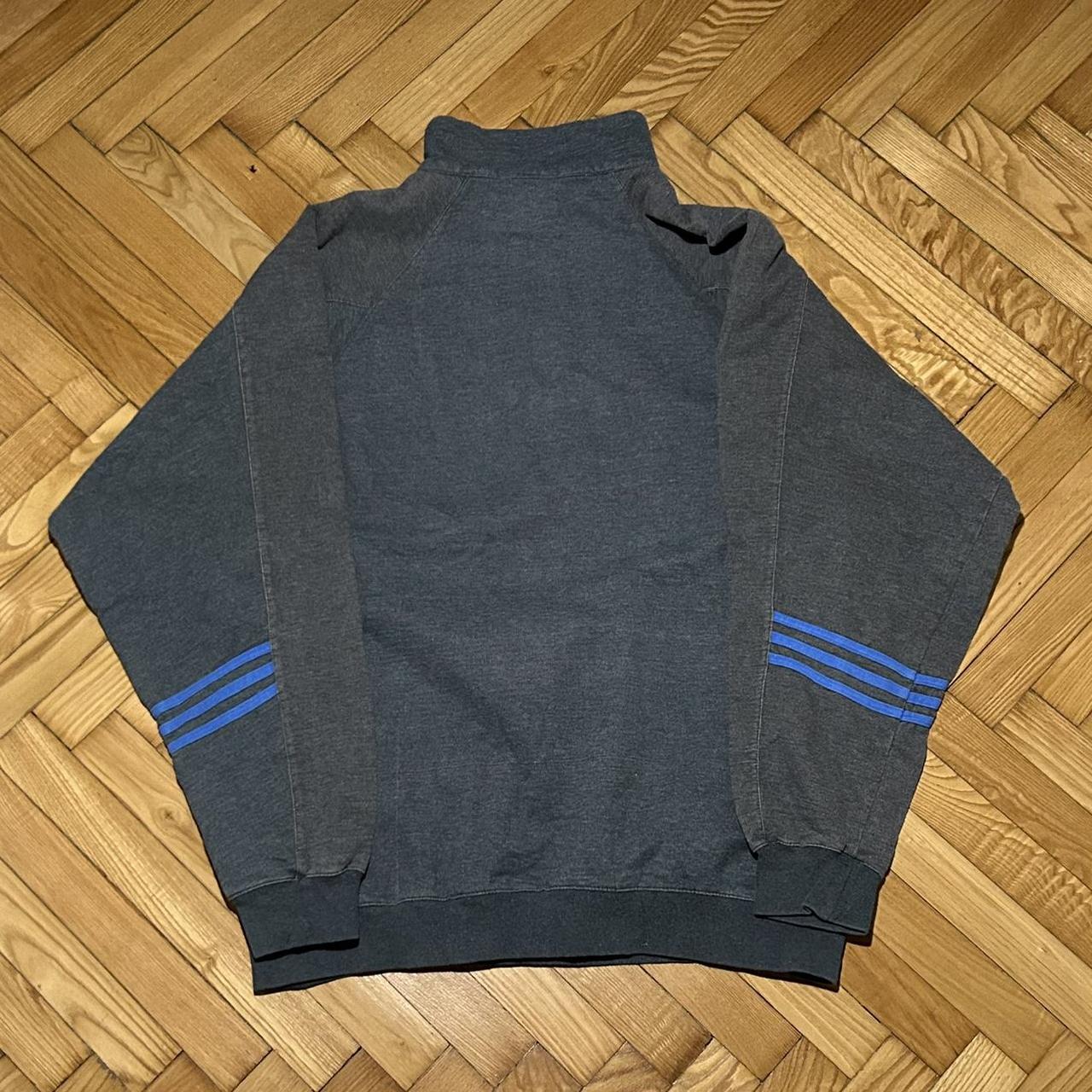 2000s Adidas Q Zip Sweatshirt Grey L