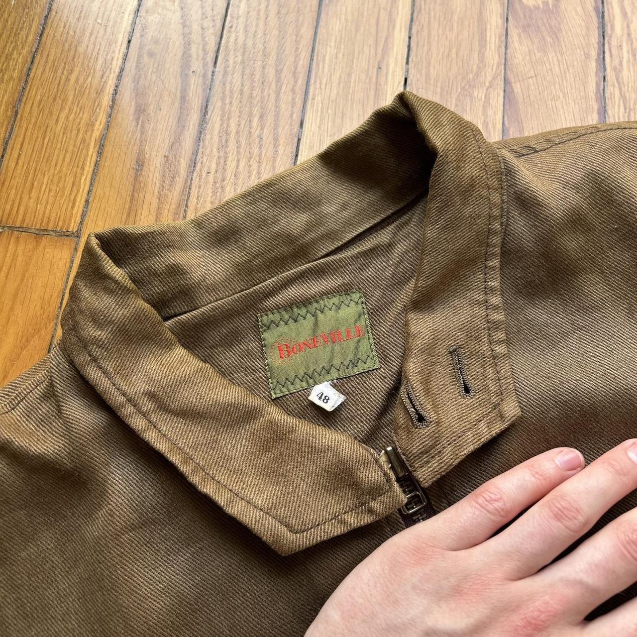 1987 Boneville Hemp Bomber Jacket Brown L