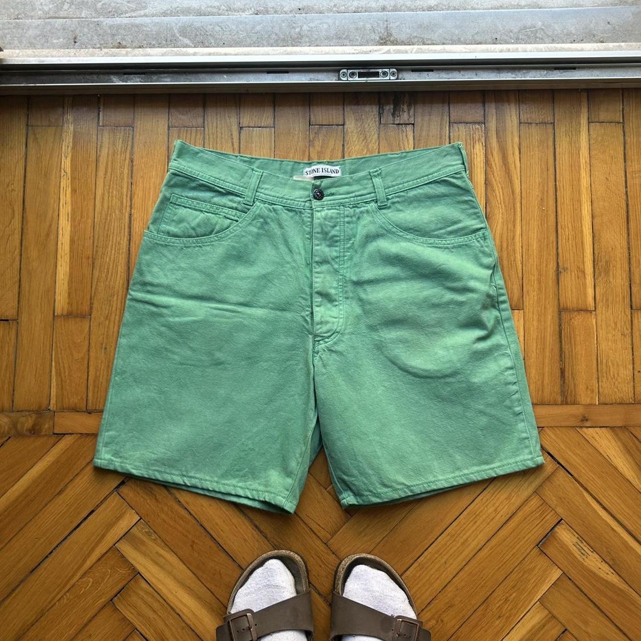 1990s Stone Island Marina Shorts Green 34W