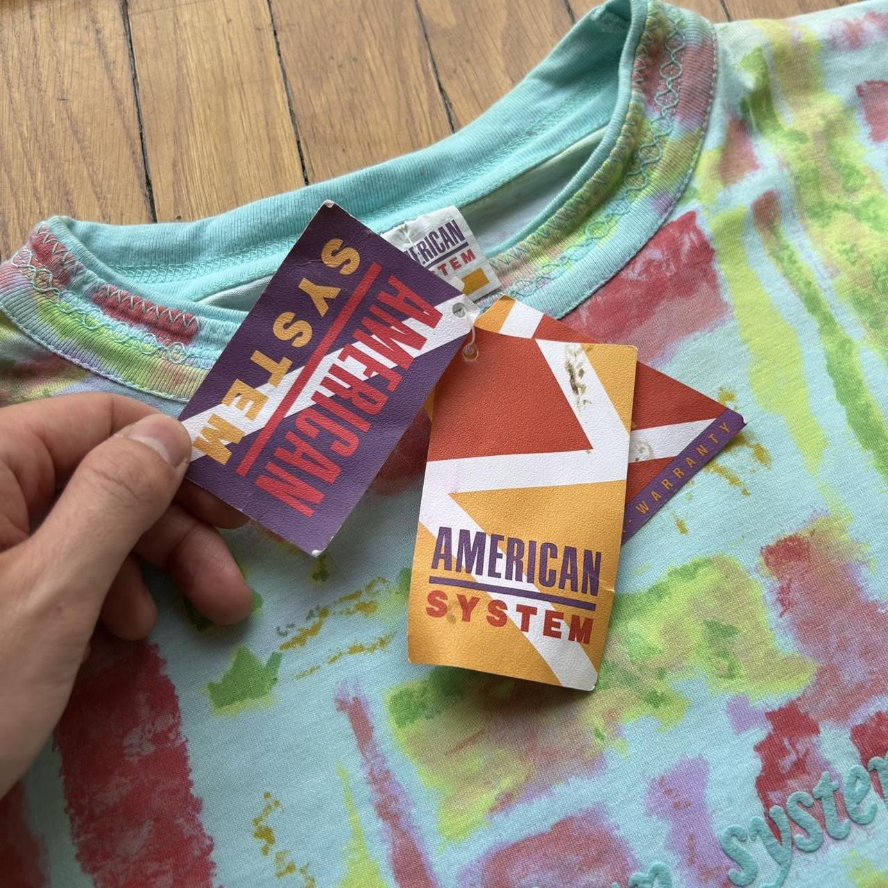1990s American System Pattern T Shirt BNWT M