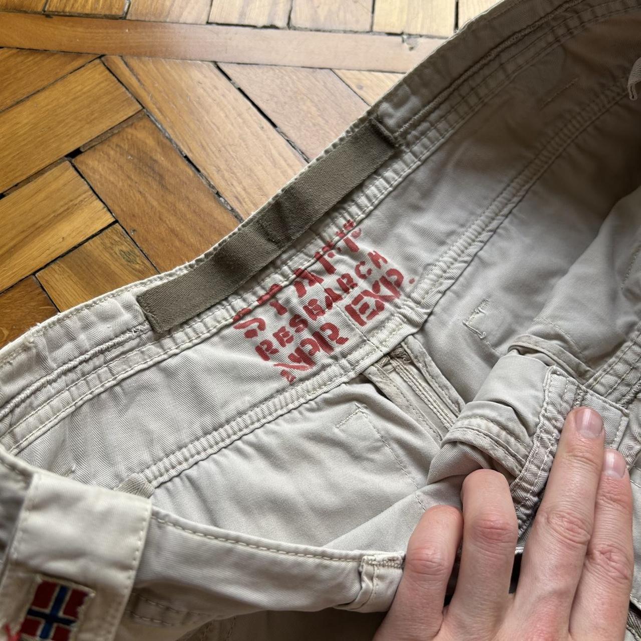 2000s Napapijri Cargo Trousers Beige 36W 34L