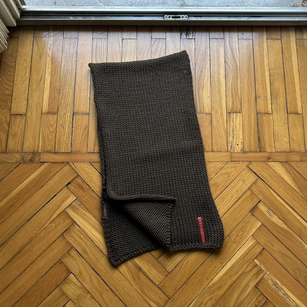 1990s Prada Knitted Wool Scarf OS